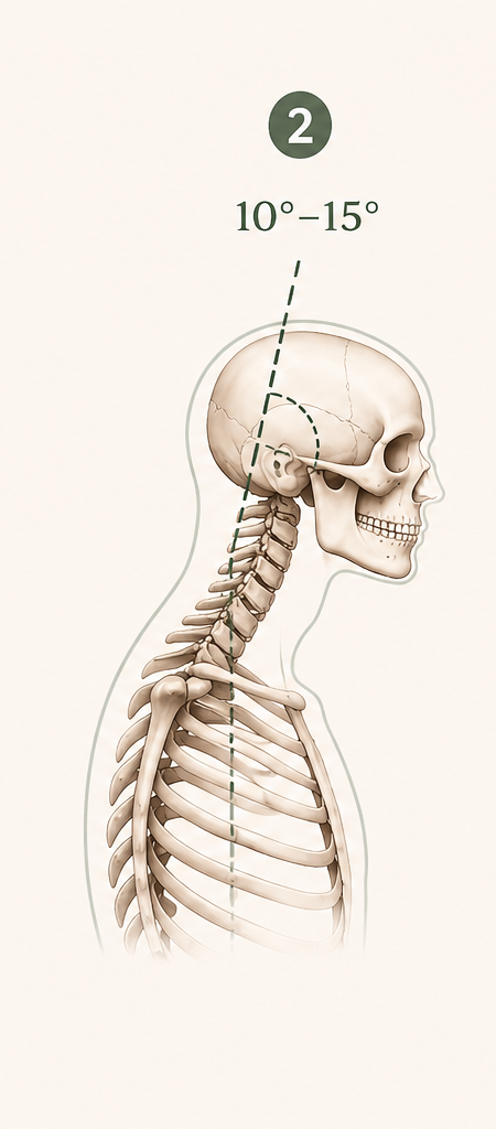 Mild forward head posture example.
