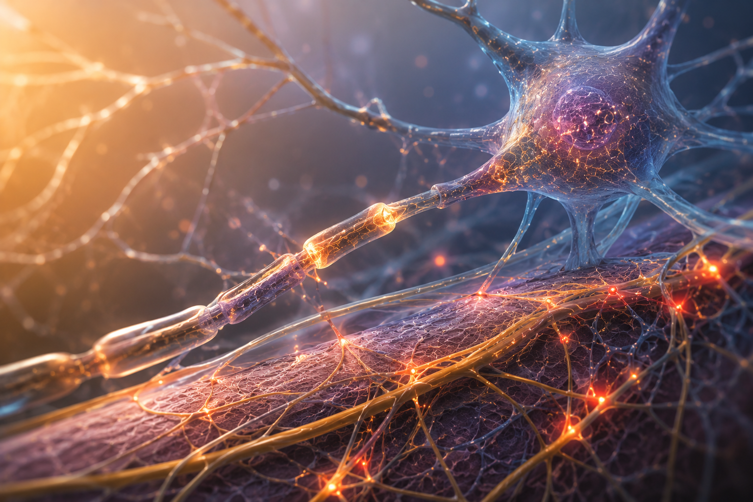 Cellular illustration for chemotherapy-related neuropathy.