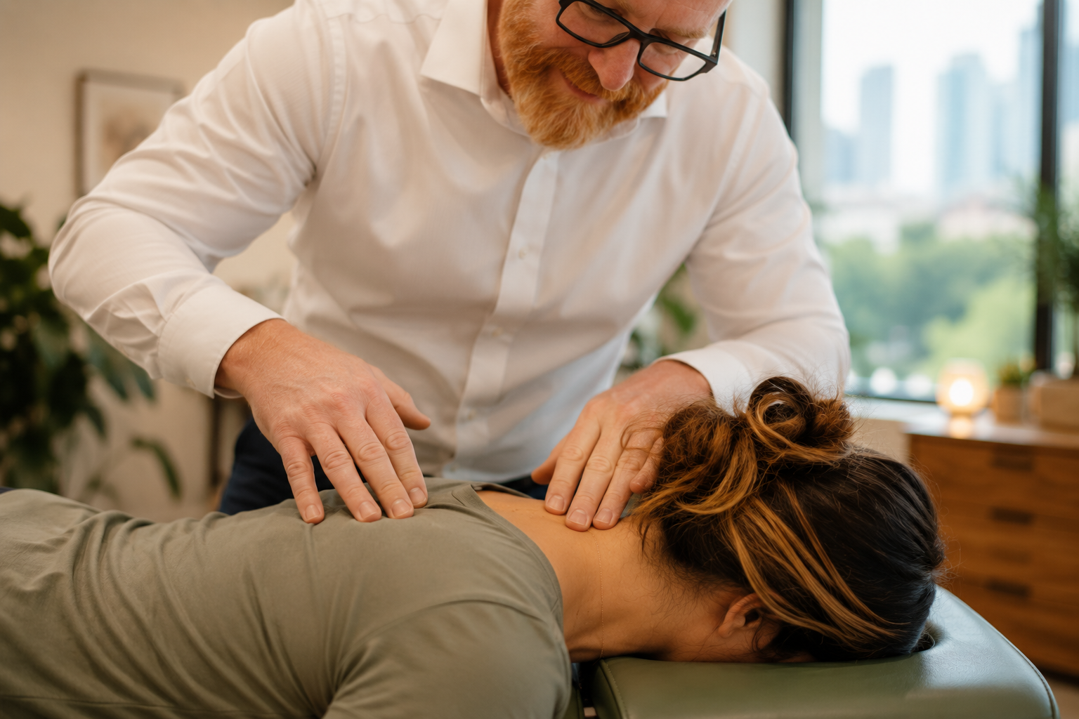 Chiropractic neck treatment.