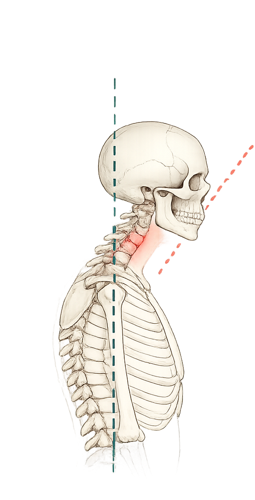 Mild forward head posture illustration.