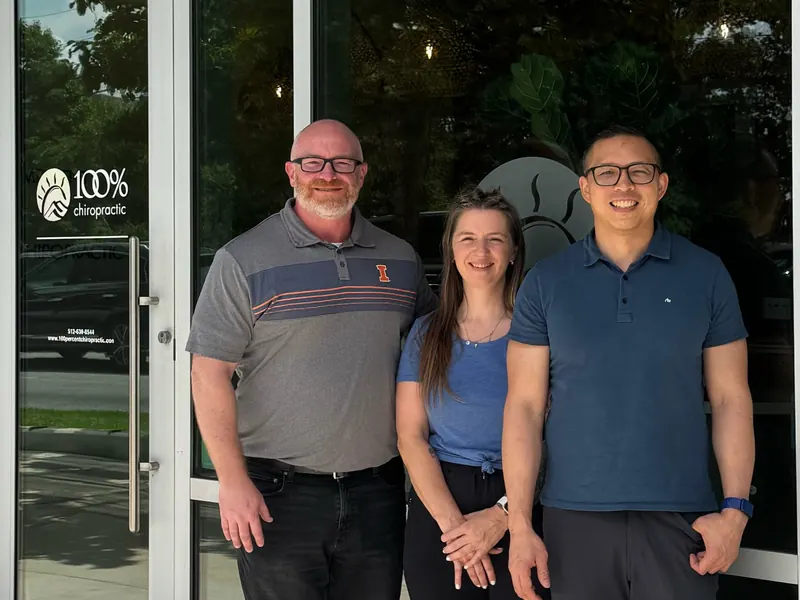 Care team at 100% Chiropractic Austin Rosedale.